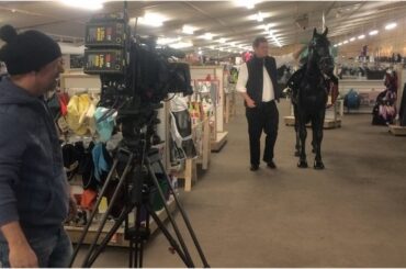 Behind the scenes as the BBC filmed at RB Equestrian