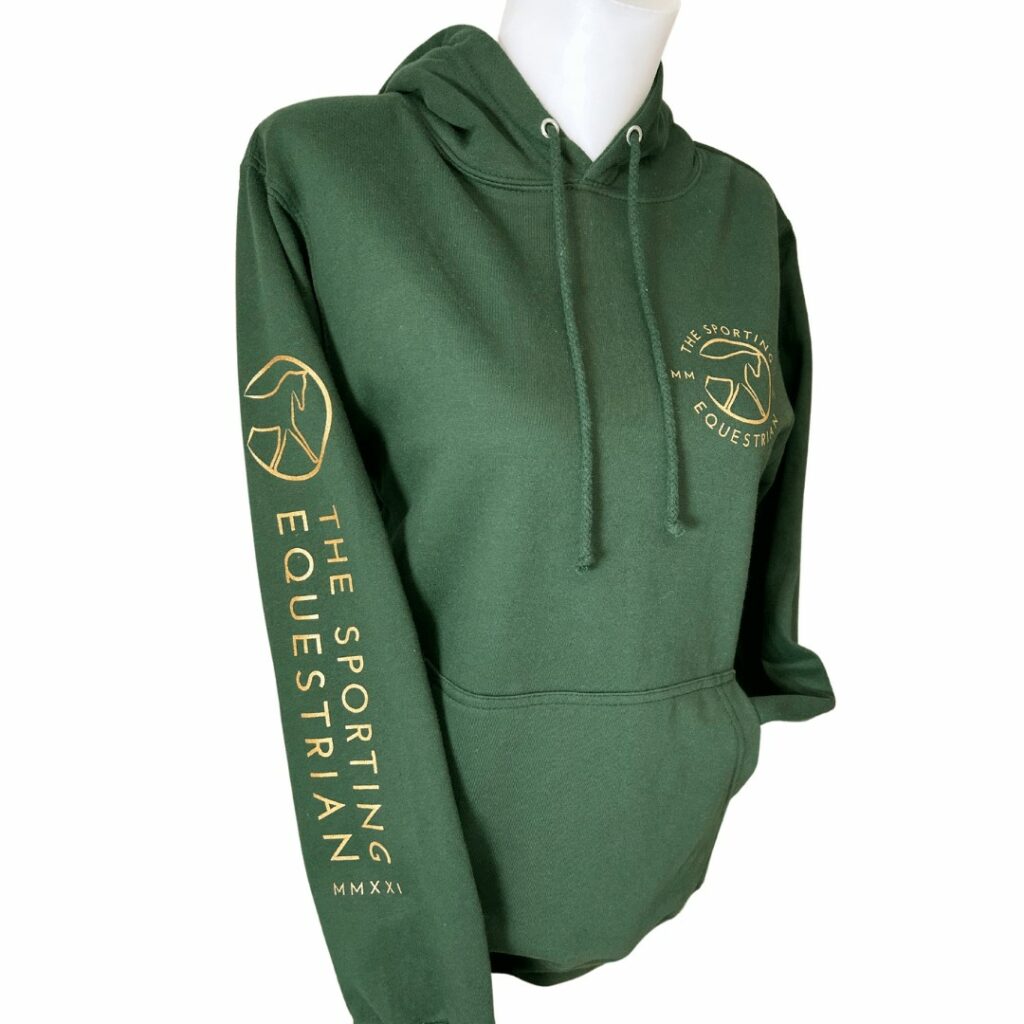 Sporting Equestrian Hoody Unisex in Dark Green