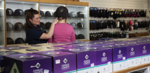 Free riding hat fitting at RB Equestrian