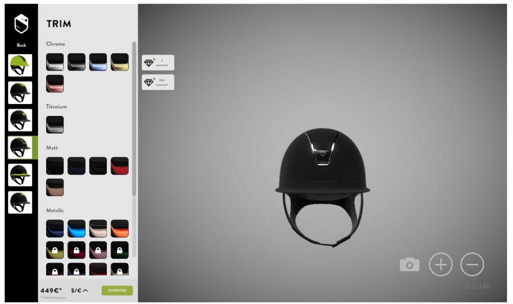 Choose the trim on a Samshield Riding Hat