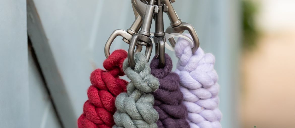 What Is a Lead Rope? Four leadropes hanging from a clip