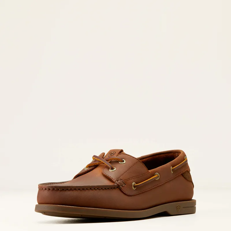 Ariat Antigua Boat Shoes Mens in Bridle Brown