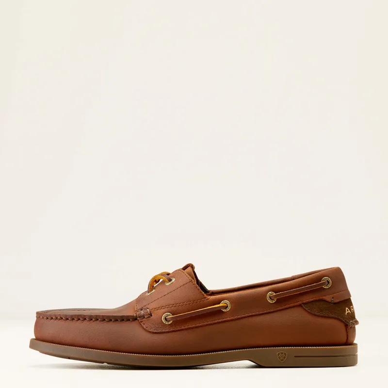 Ariat Antigua Boat Shoes Mens in Bridle Brown-1