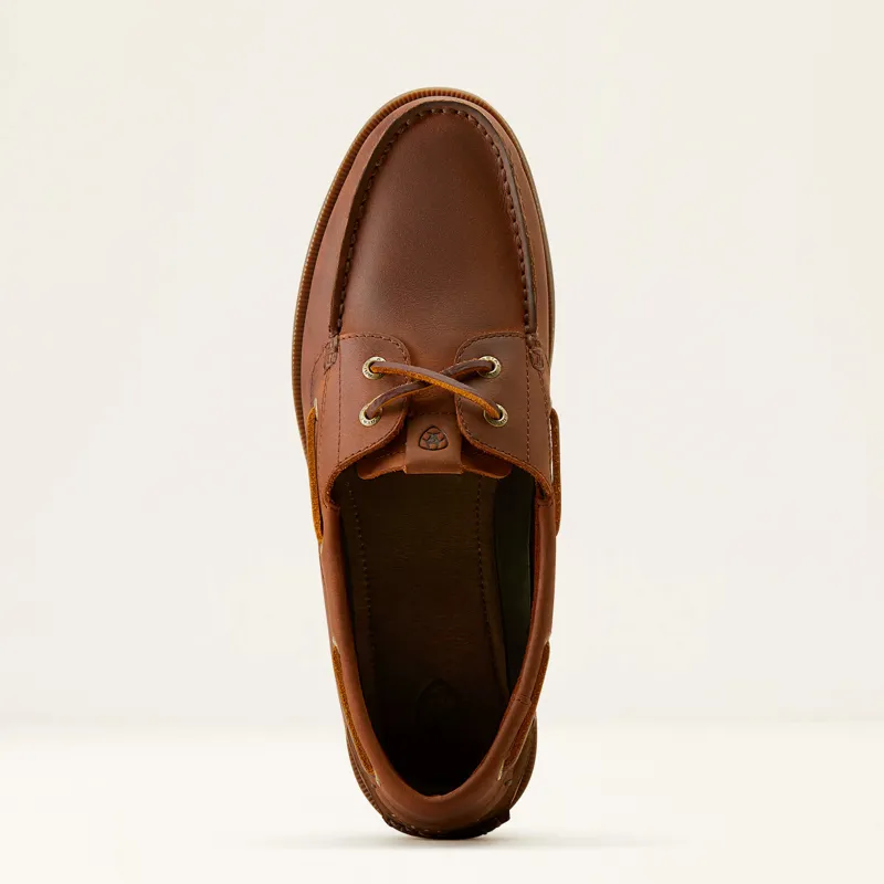 Ariat Mens Antigua Boat Shoes in Bridle Brown
