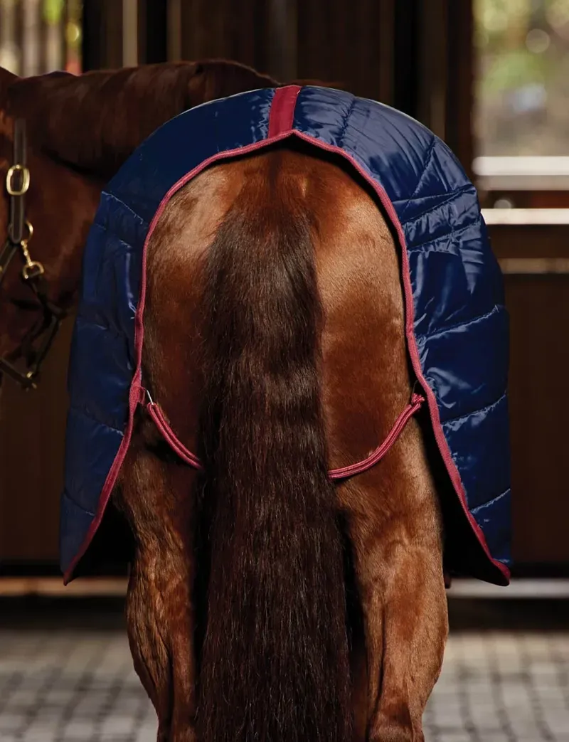 Weatherbeeta Stable Rug 360g in Navy and Burgundy-5