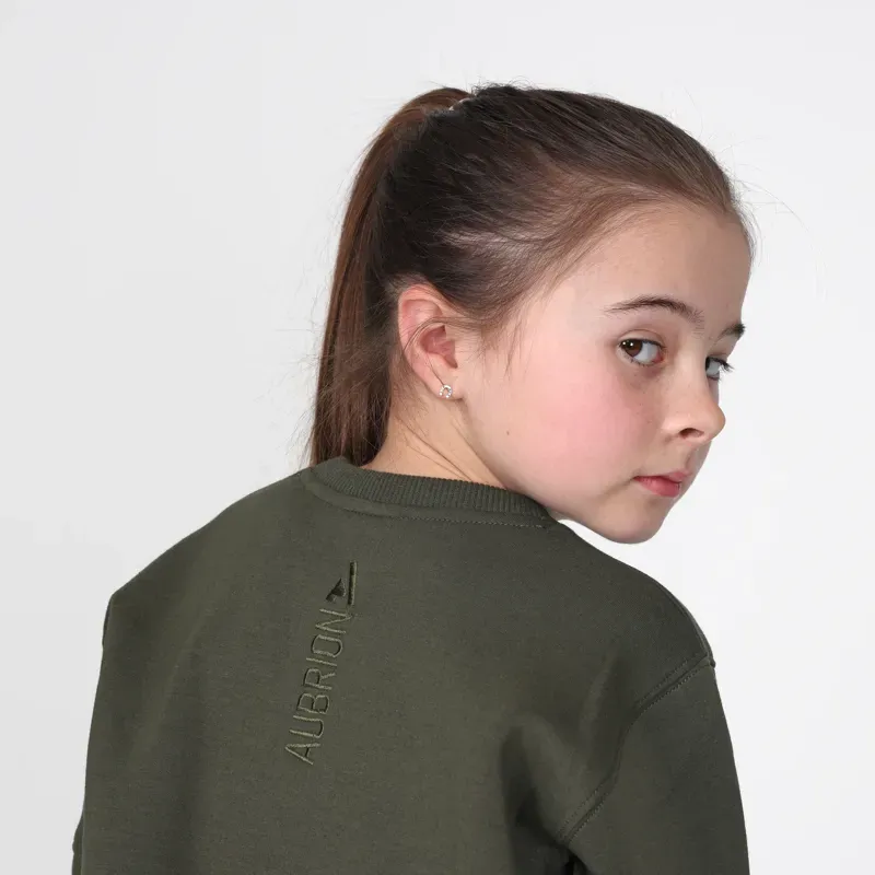 Aubrion React Young Rider Sweatshirt - Khaki-1
