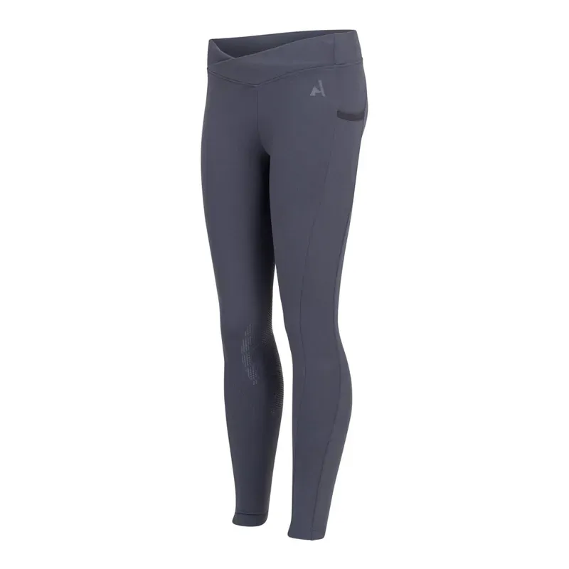 Aubrion React Crossover Young Rider Riding Tights - Charcoal