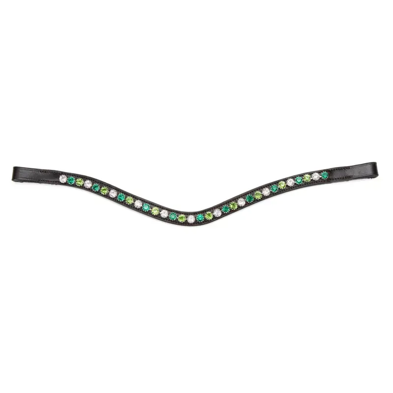Velociti GARA Green Diamante Browband in Havana