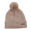 Weatherbeeta Cable Knit Pom Pom Beanie in Dark Taupe