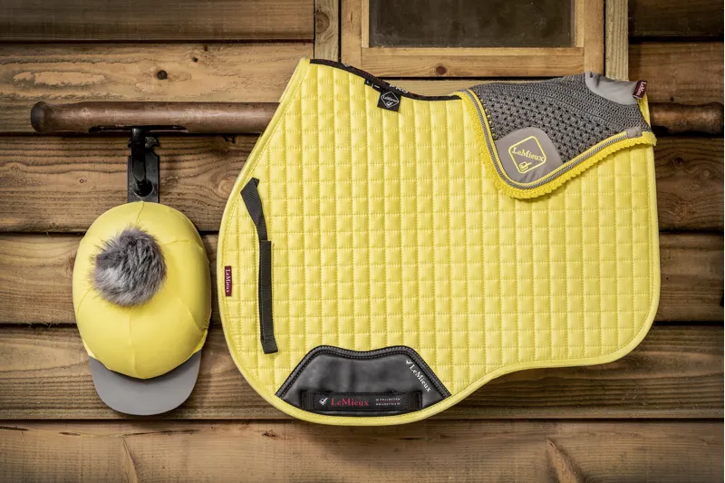 LeMieux ProSport Suede GP Square in Citron-1