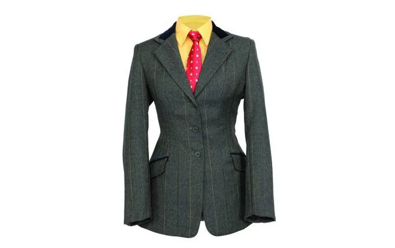 Huntingdon Hacking Jacket Ladies Green Check-3