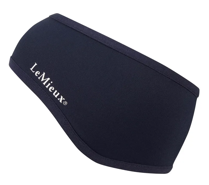 LeMieux Unisex Ear Warmer Ultra Soft Warm Micro Fleece Headband Black/Indigo/Oak