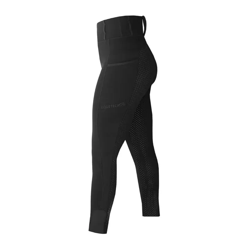 Equetech Luxe Thermal Winter Pull-On Breeches Ladies in Black-4