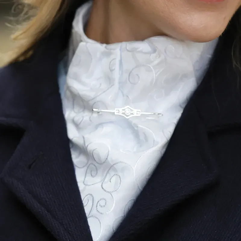 Equetech Deluxe Gatsby Stock Pin in Silver-1