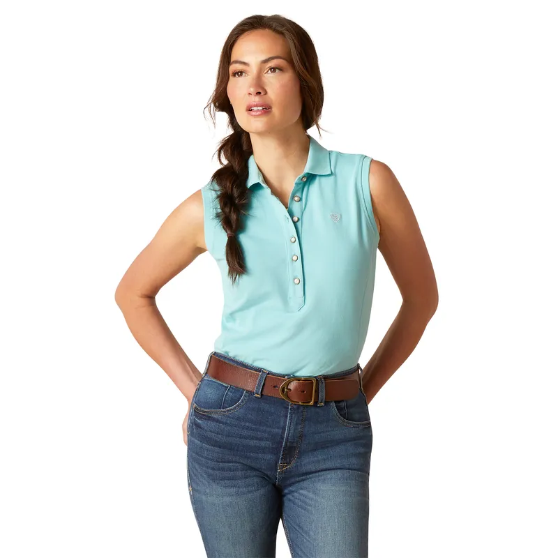 Ariat Prix 2.0 Sleeveless Polo Ladies in Marine Blue