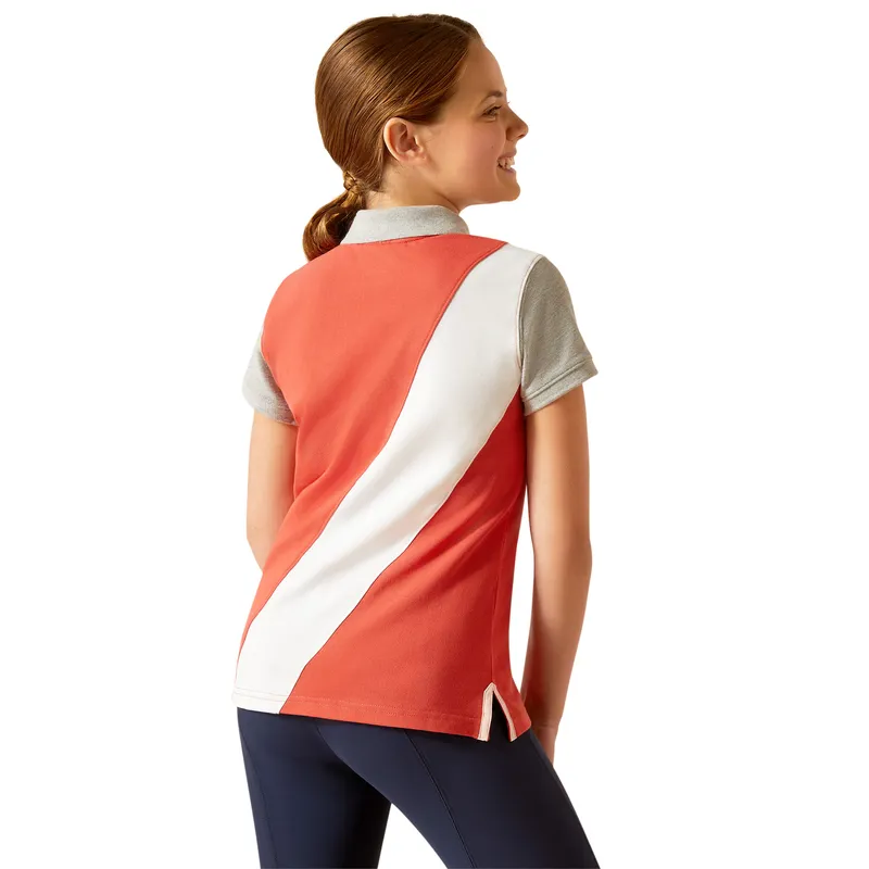 Ariat Youth Taryn Polo Shirt in Baked Apple-3