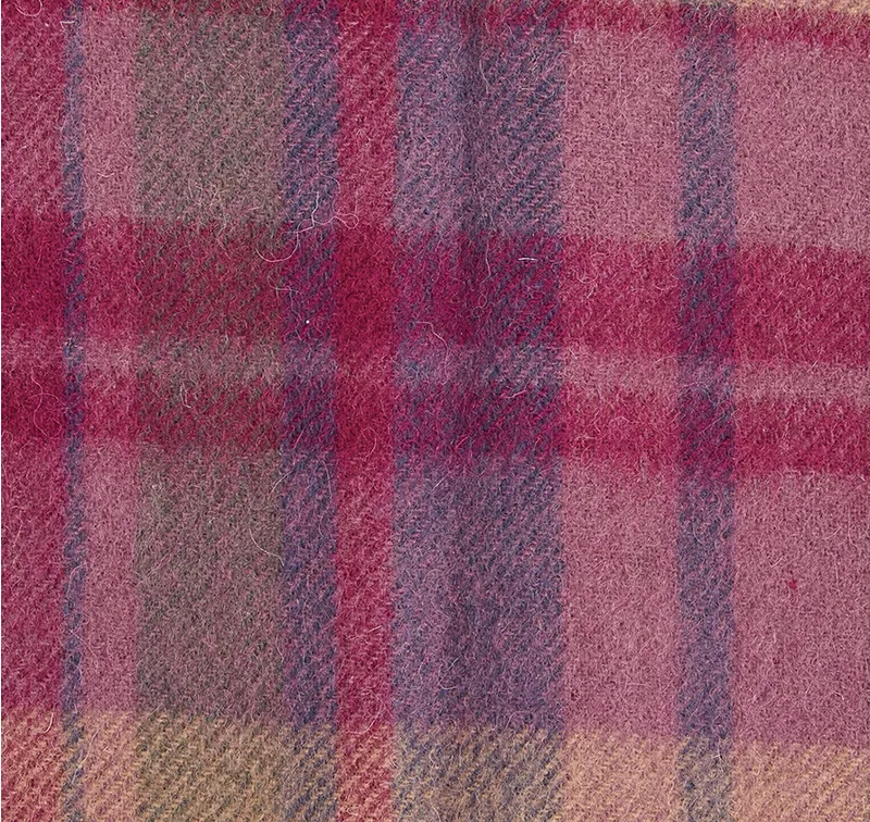 Barbour Vintage Winter Plaid Scarf Ladies Huckleberry-2