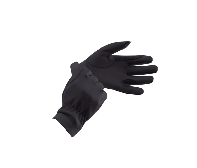 Equetech Leather Show Riding Gloves Kids in Black - WEB EXCLUSIVE