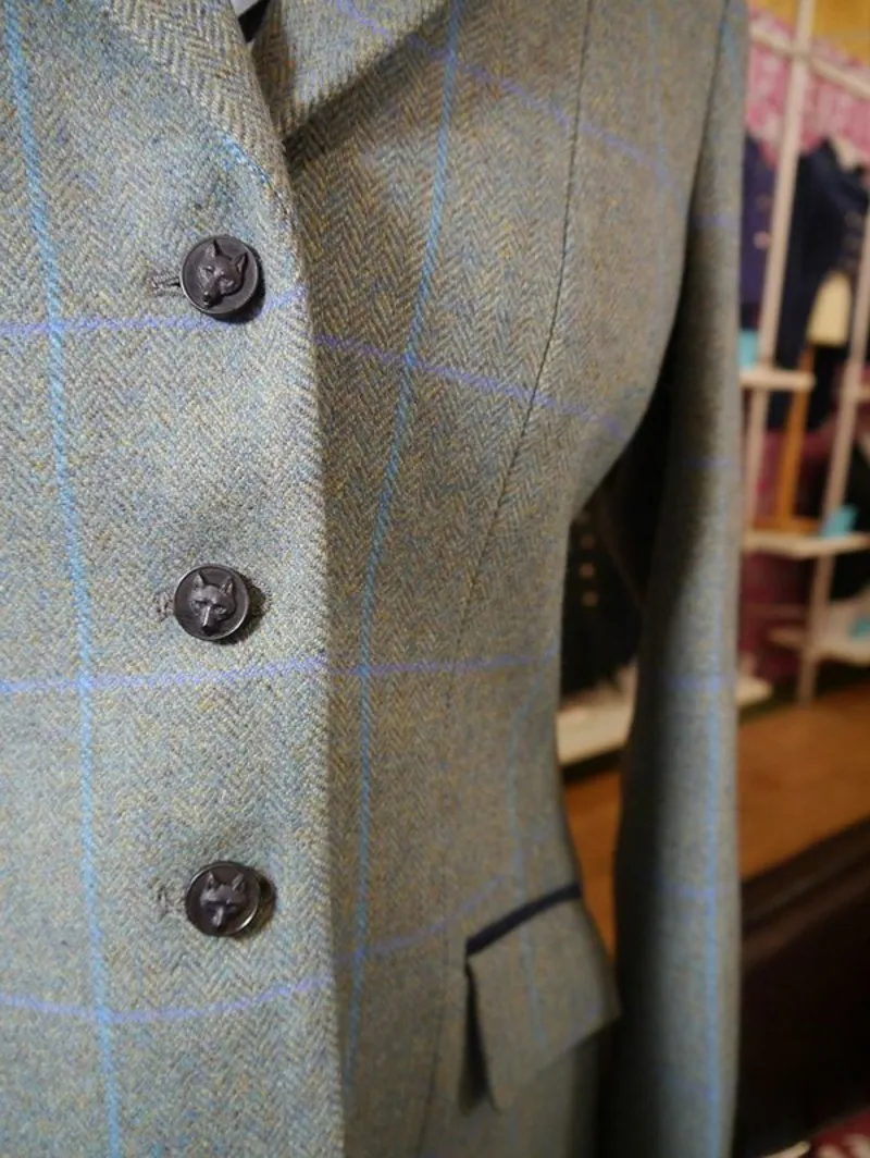Mears Mobberley Tweed Jacket Ladies Blue and Turquoise-4