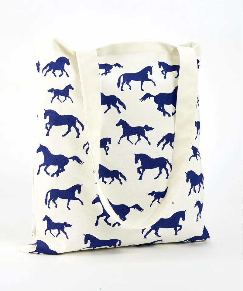 Gubblecote Blues Tote Bag Blue Horses Ladies