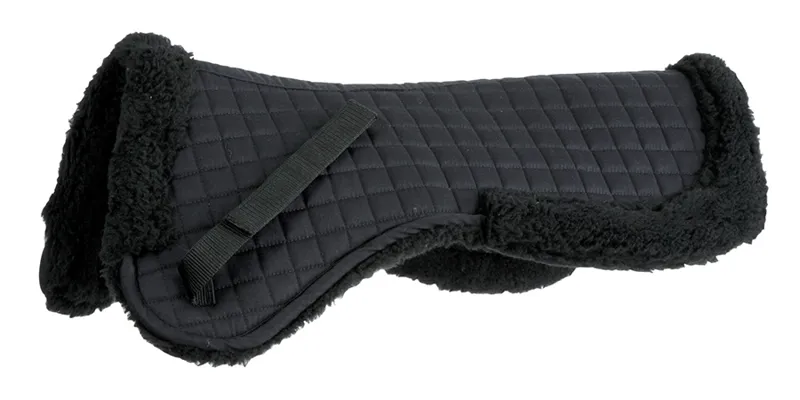 Bridleway Lined Half Pad Black and White-1