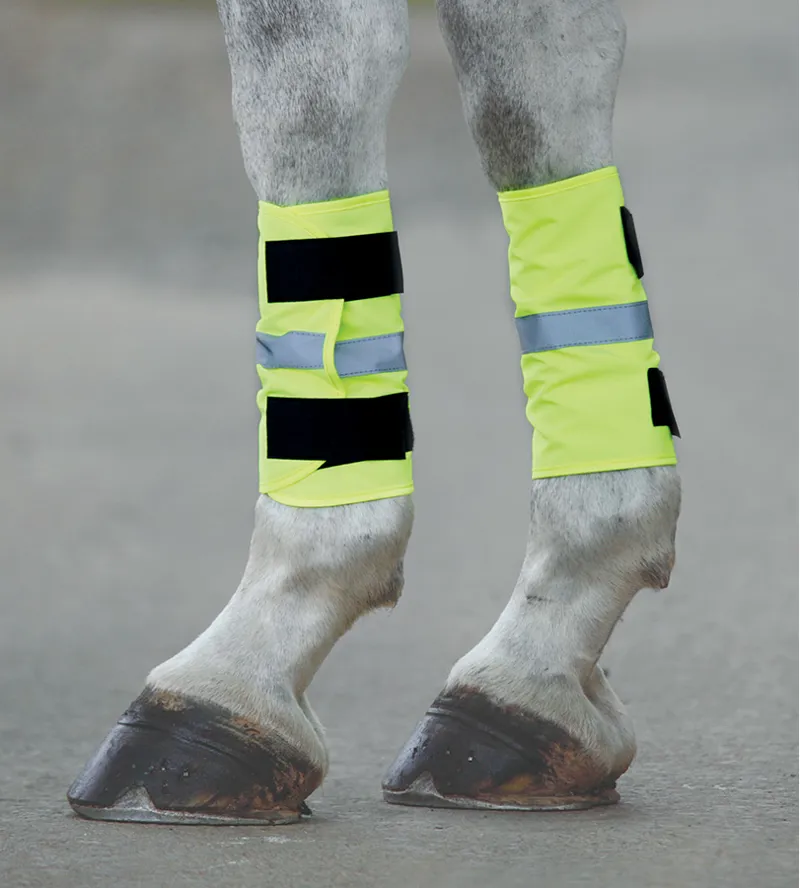 Bridleway Reflective Leg Wraps Yellow HighViz