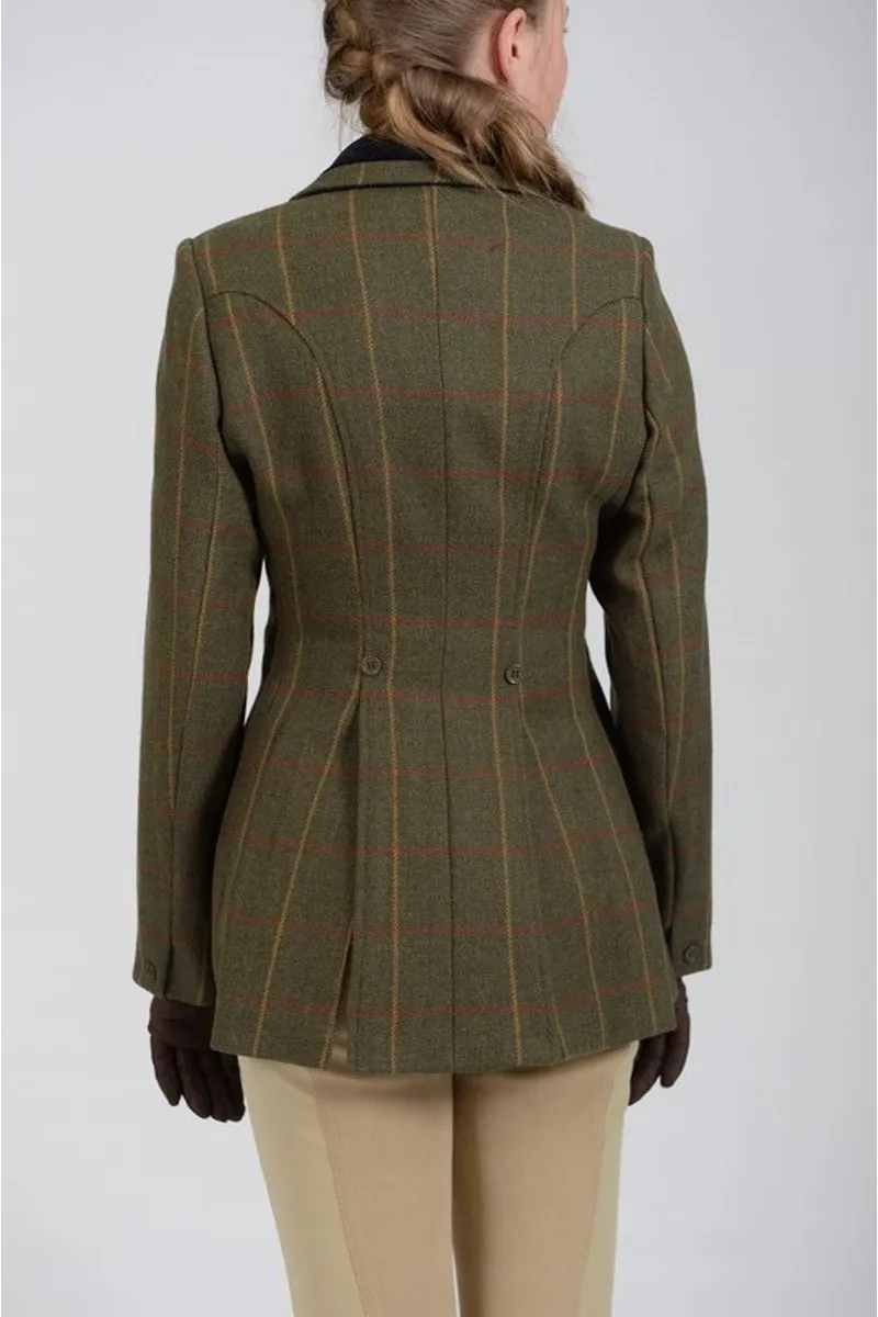 Bridleway Tweed Hacking Jacket Ladies Green RB Equestrian