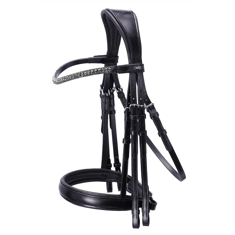 Schockemohle Brindisi Double Bridle in Black and Grey