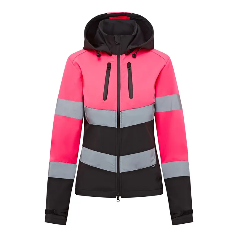 Cameo Water Repellent Hi Viz Jacket Adults in Pink