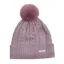 Weatherbeeta Cable Knit Pom Pom Beanie in Dark Dusty Mauve