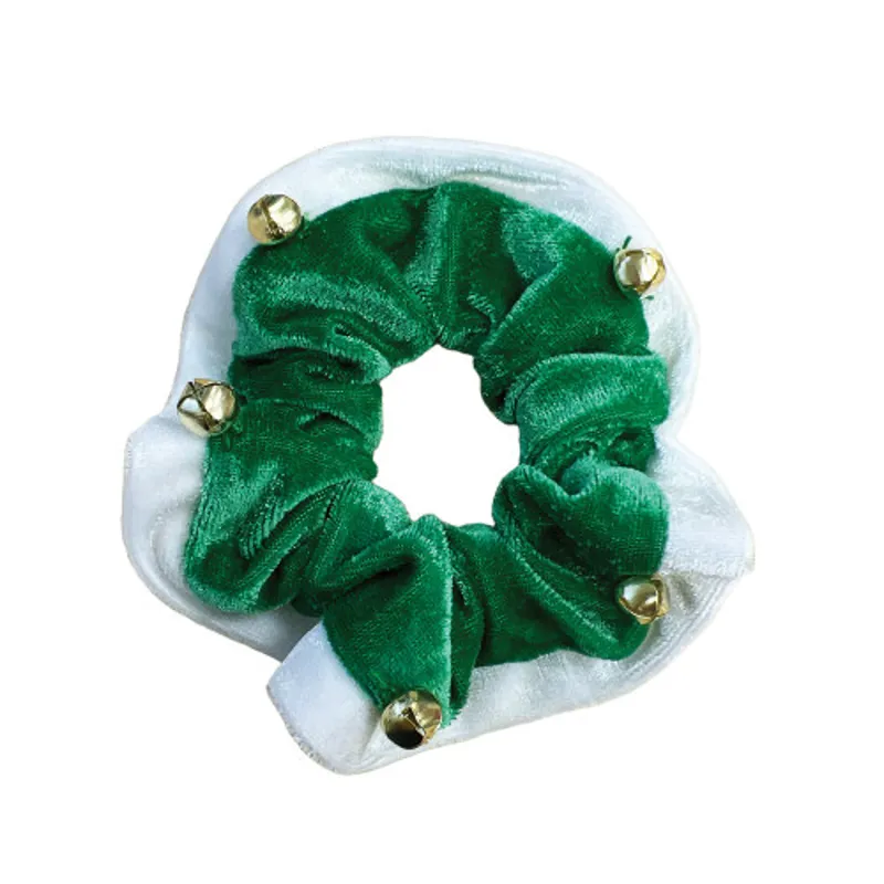 Equetech Christmas Bells Scrunchie in Green
