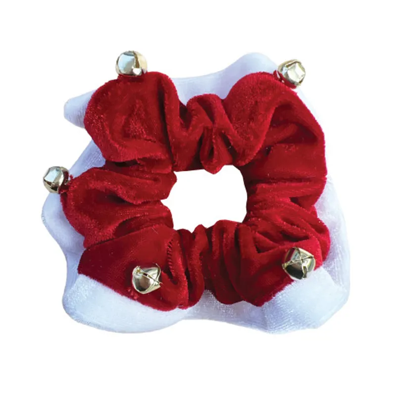 Equetech Christmas Bells Scrunchie in Red
