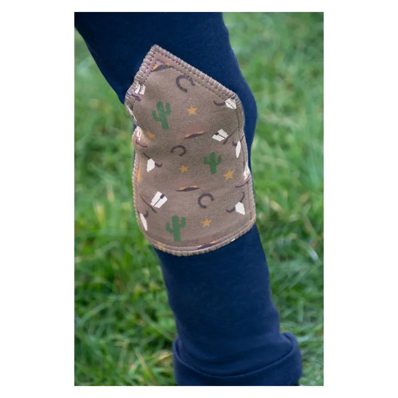 Hy Equestrian Cowboy Jodhpurs in Navy/Beige - WEB EXCLUSIVE-1