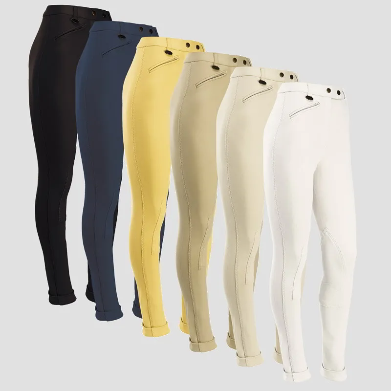 Equetech Junior Prima Jodhpurs in Canary-1