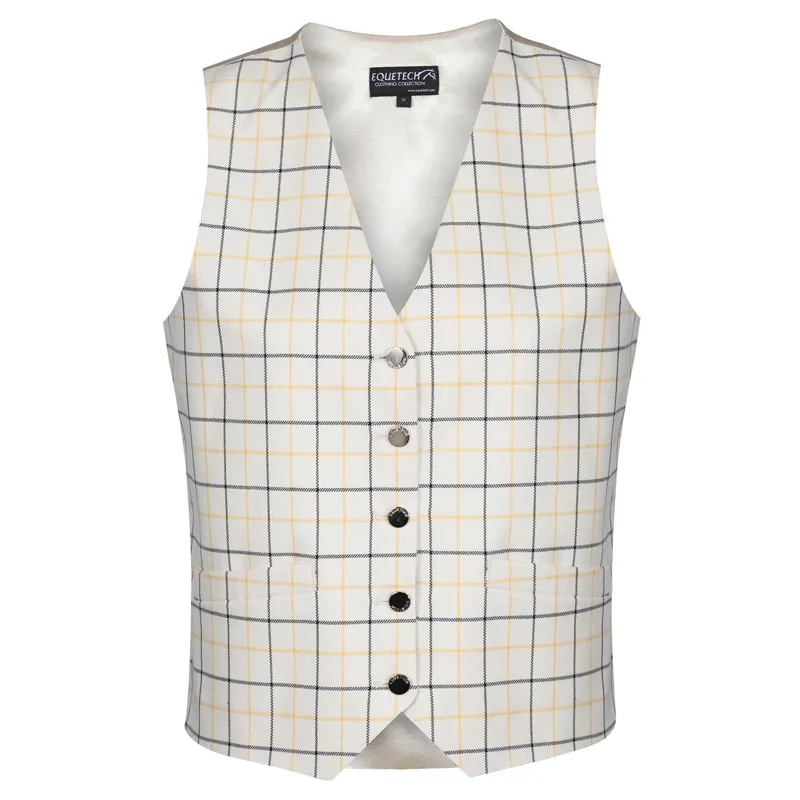 Equetech Tattersall Waistcoat in Yellow/Black Check