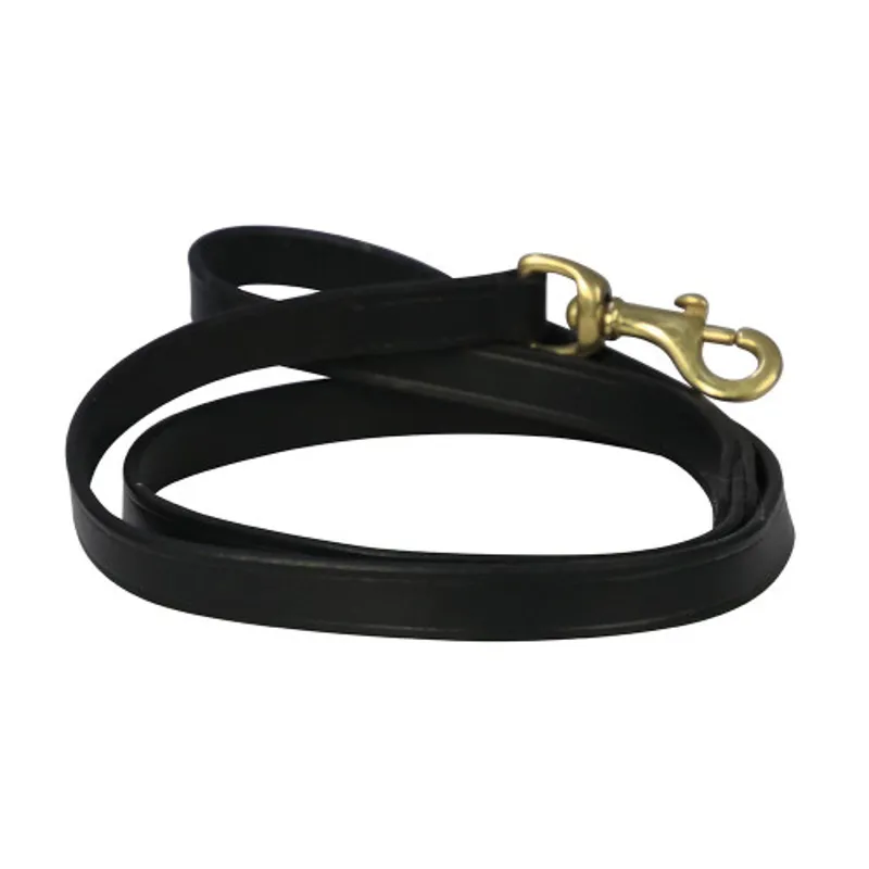 Benji and Flo Deluxe Padded Leather Dog Lead in Black - WEB EXCLUSIVE