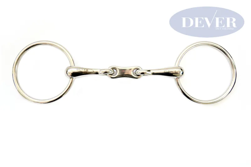 Dever Curved Mouth Loose Ring Snaffle with French Link