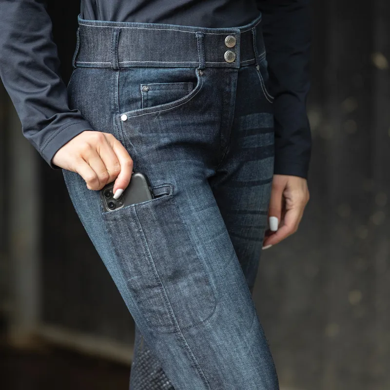 Equetech Ultimo Grip Breeches Ladies in Denim-5