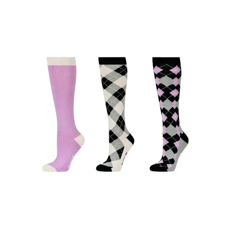 Dublin 3 Pack of Riding Socks Adults in Mono Highlands