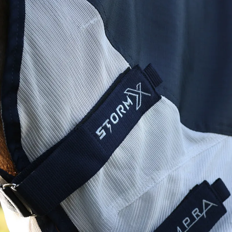 StormX Empra Aqua Shield Fly Rug in Navy/Silver-2