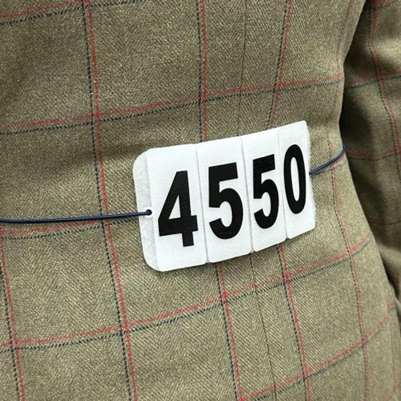 Equetech Easy Show Jacket Competition Numbers in White-2