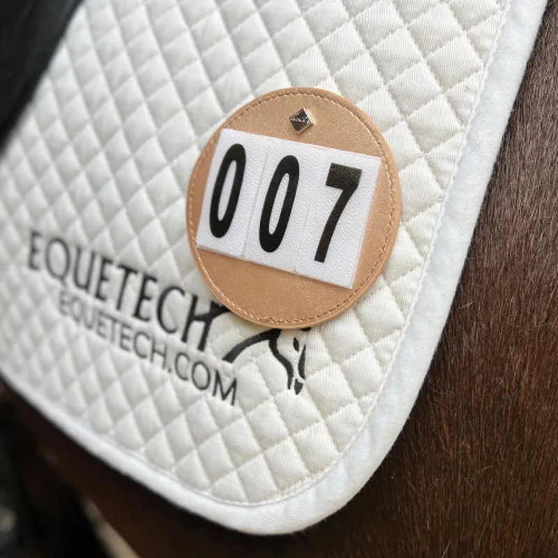 Equetech Luxe Dressage Saddle Pad Numbers Pair in Rose Gold