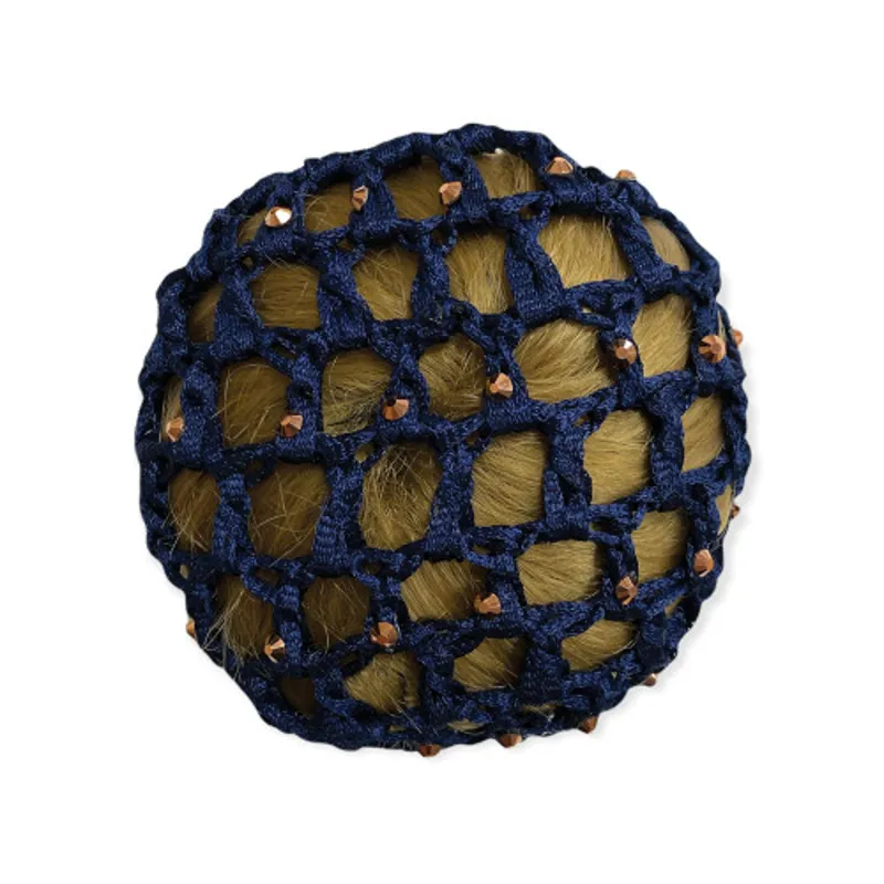 Equetech Rose Gold Bun Net in Navy