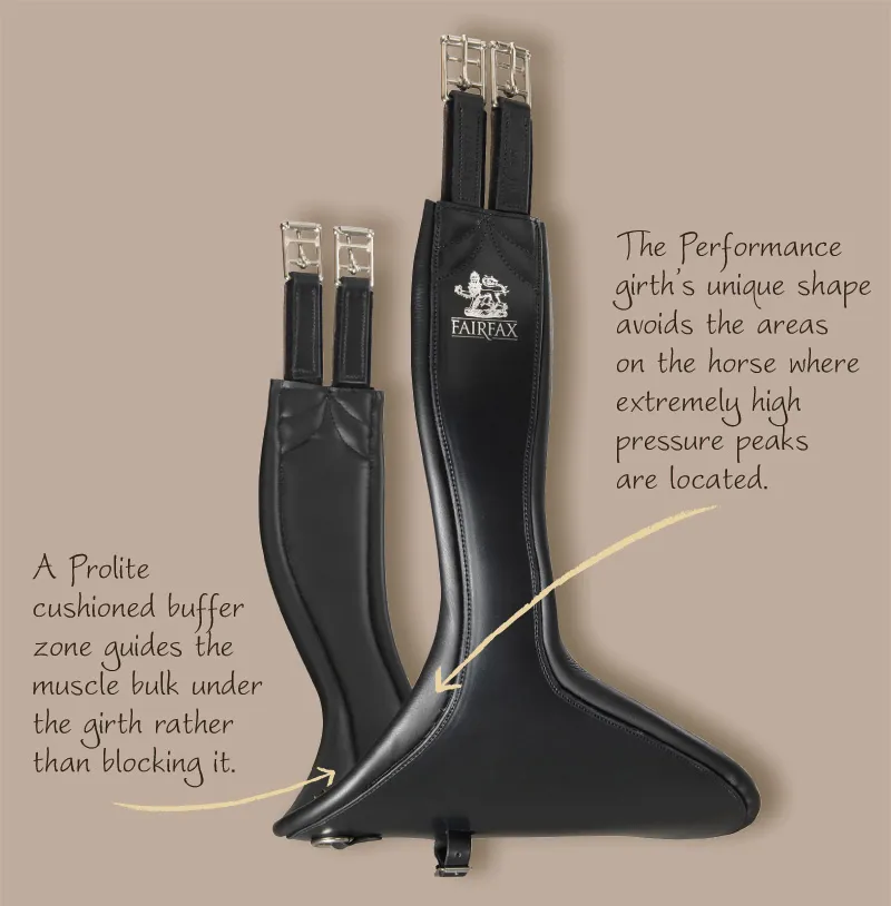 Fairfax Short Event Leather Girth in Black-5