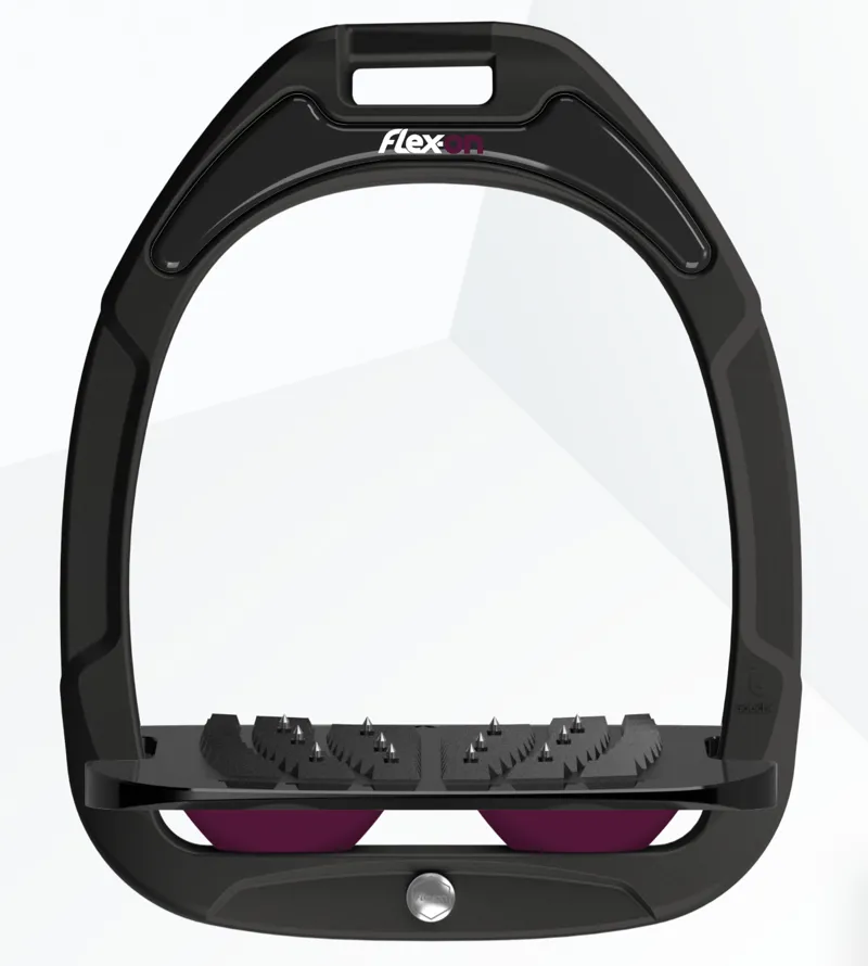 Flex-On Green Composite 2 Stirrups Inclined in Black/Black/Plum