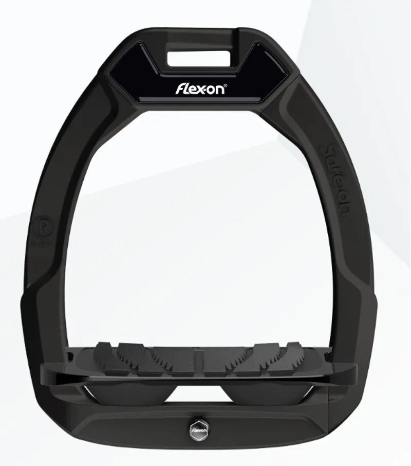 Flex-On Safe-On Stirrups Inclined No Grip in Black/Black/Black