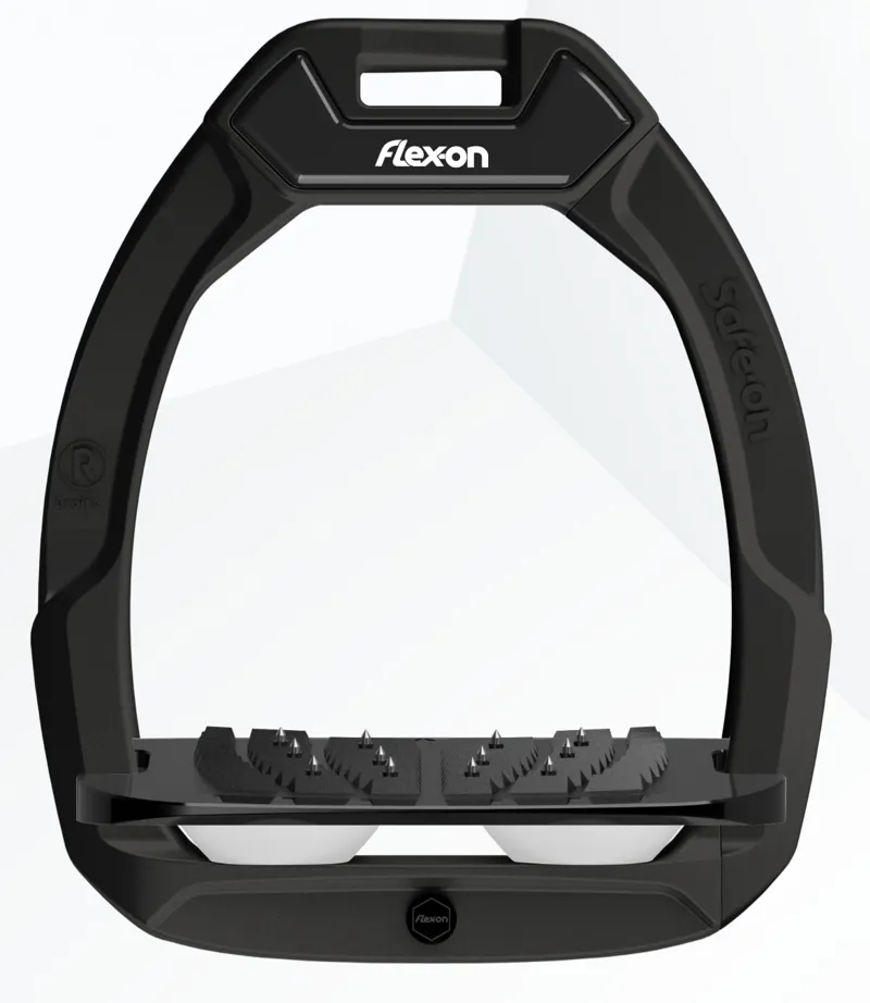 Flex-On Safe-On Stirrups Inclined in Black/Black/White