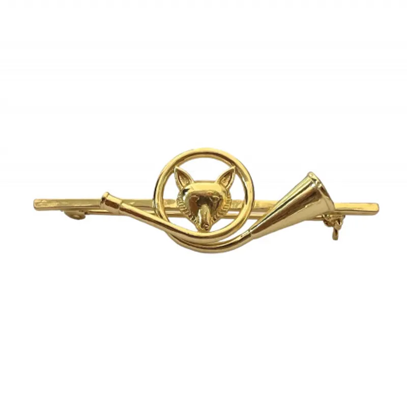 Equetech French Horn Fox Stock Pin in Gold