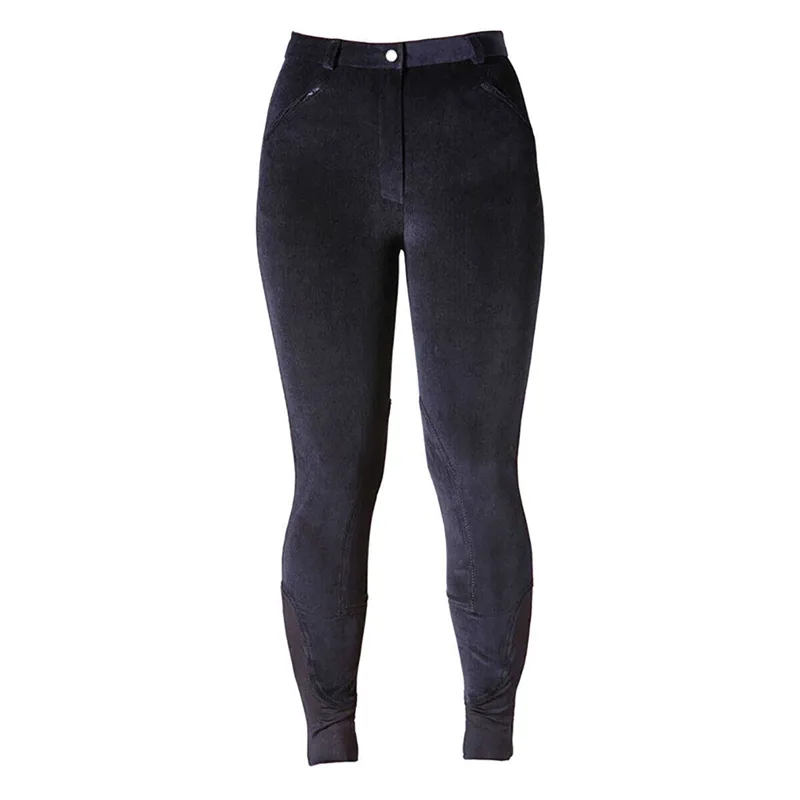 Harry Hall Linthorpe Cord Breeches Ladies in Navy