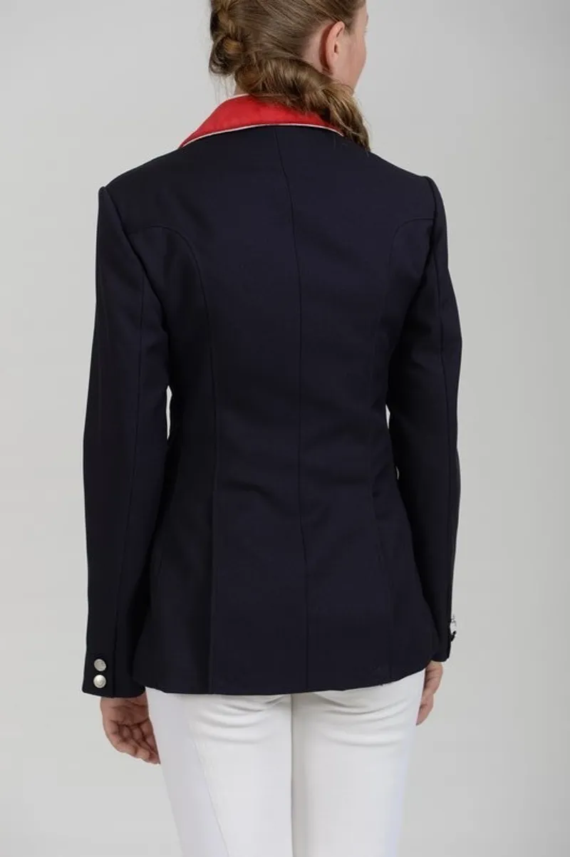 Shires Henley Competition Jacket Ladies Navy and Red